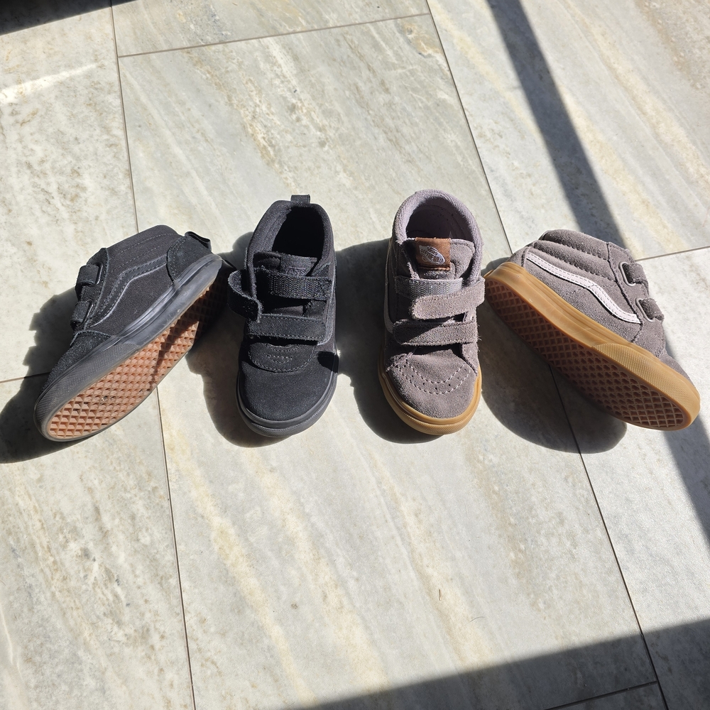 Vans Kids Black and Brown Sneakers